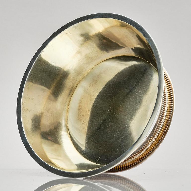 Wiwen Nilsson, a parcel-gilt sterling silver bowl, the so called 'Byzantine' bowl, Lund Sweden 1949.