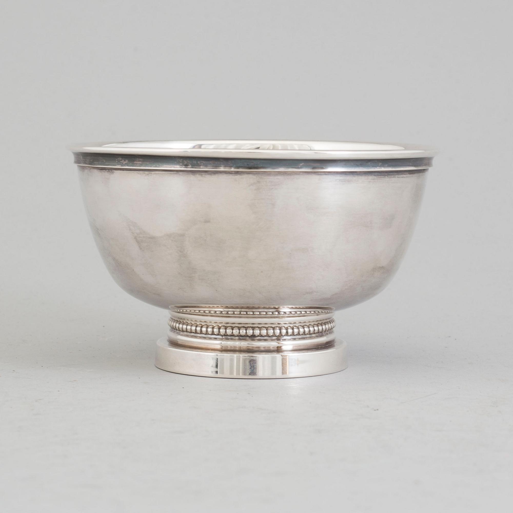 a silver bowl by Eric Löfman, Mema, Lidköping 1992.