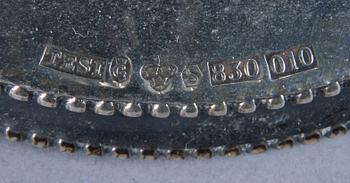 LJUSSTAKAR, ett par, silver, TESI, Göteborg, 1988.