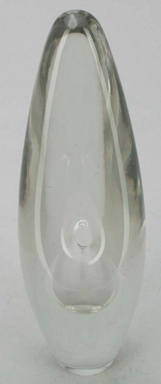 SKULPTUR, glas, "Orkidé", sign Timo Sarpaneva, Iittala, 1956.