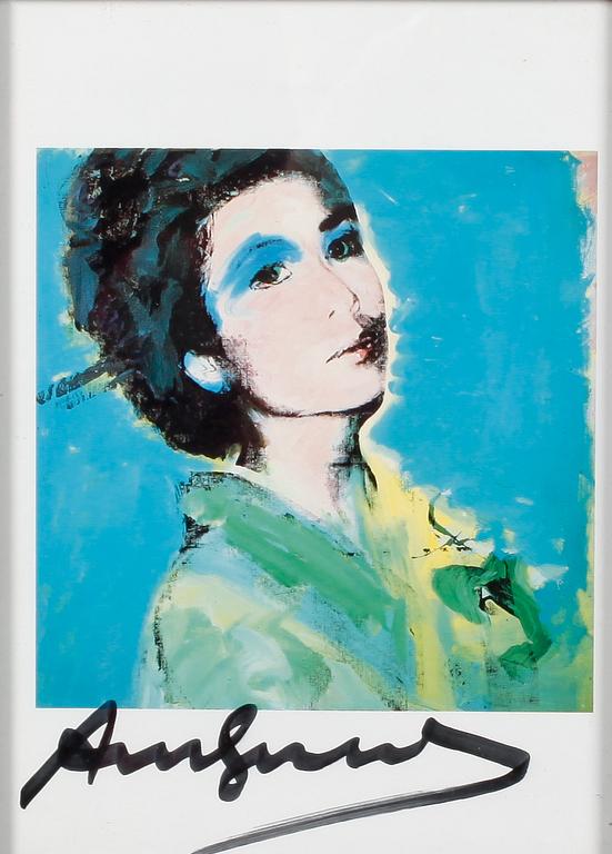 ANDY WARHOL, efter, tryck, bär signatur.