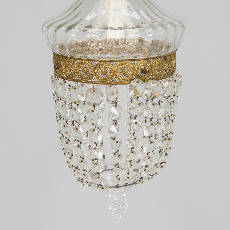 A glass ceiling light, first half of the 20th Century.