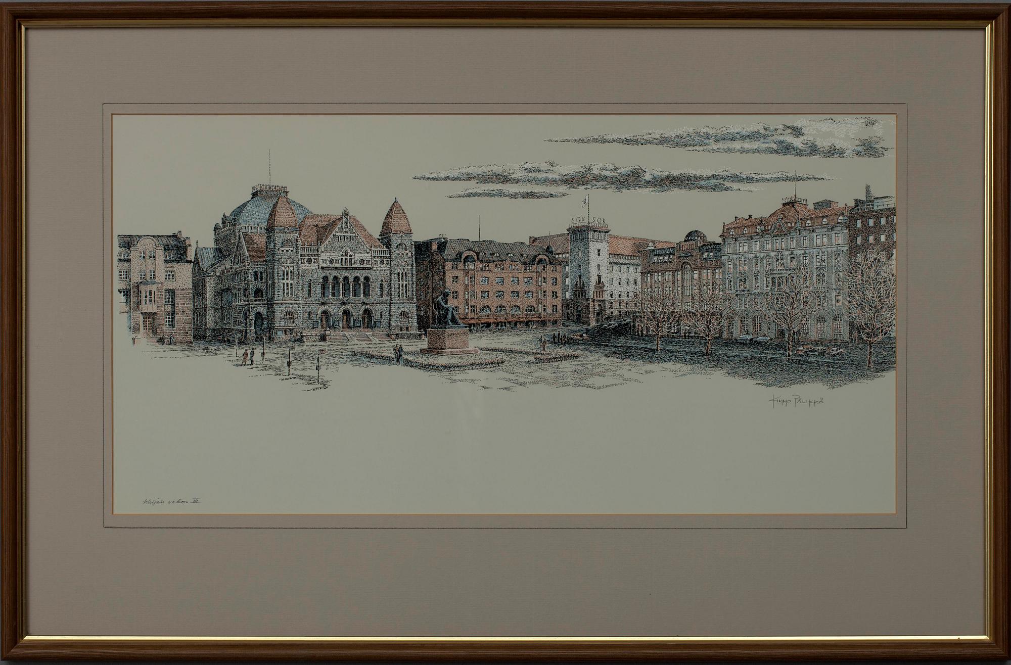 KIMMO PÄLIKKÖ, litografi, konstnärens avdrag III, sign.