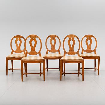 STOLAR, 5 st, gustaviansk stil, 1800-talets mitt.
