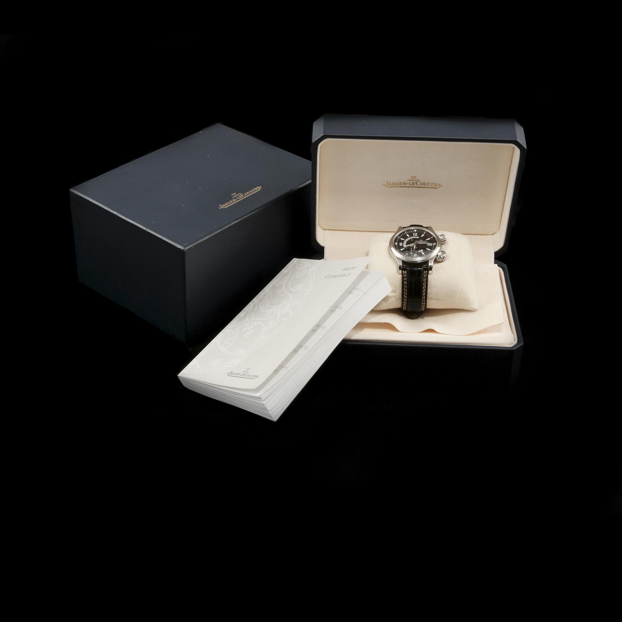 ARMBANDSUR, herr, stål, "Master Compressor Dualmatic", Jaeger Lecoultre., 2009.