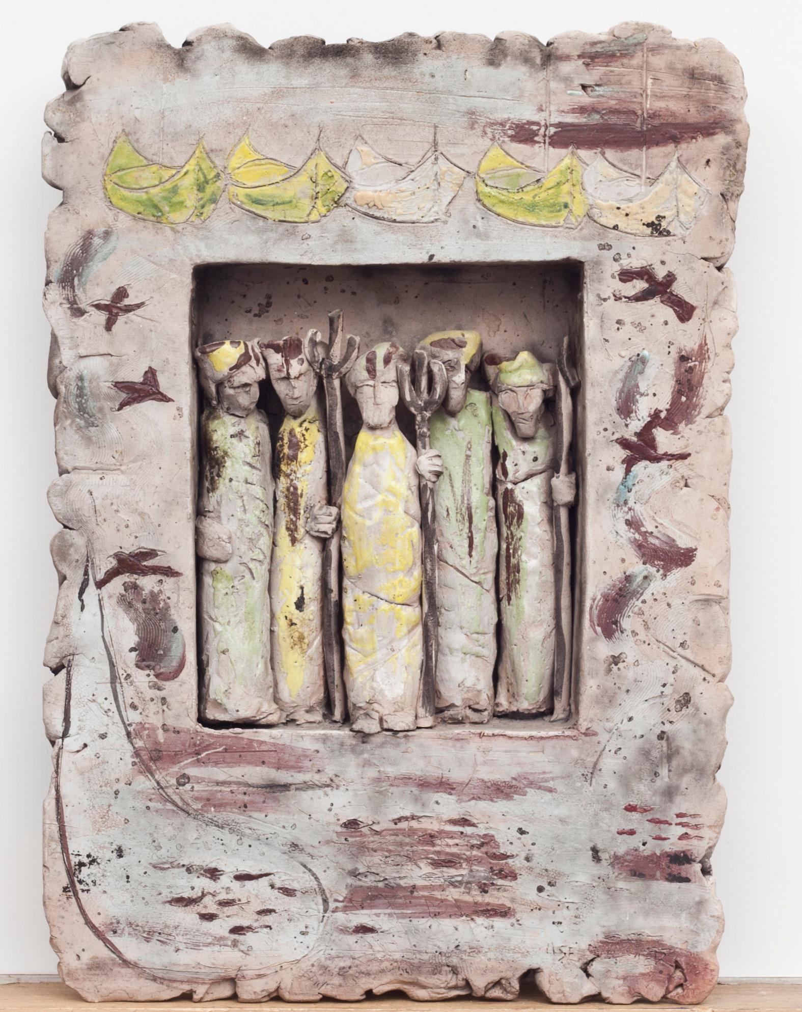 INGER WEICHSELBAUMER, skulptur, terracotta, signerad.