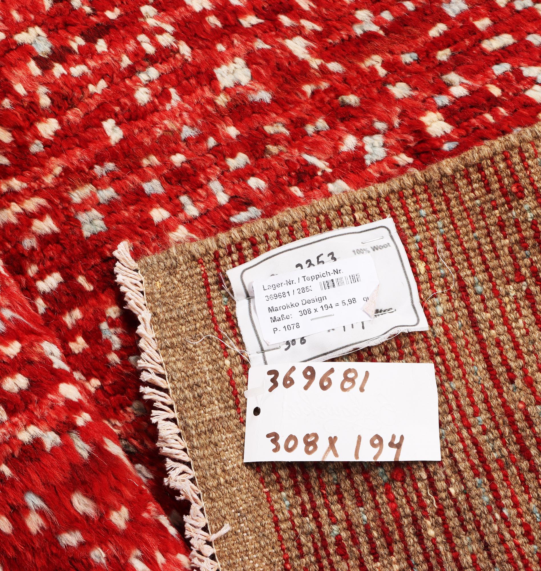 A moroccan carpet, modern design, c. 308 x 194 cm.