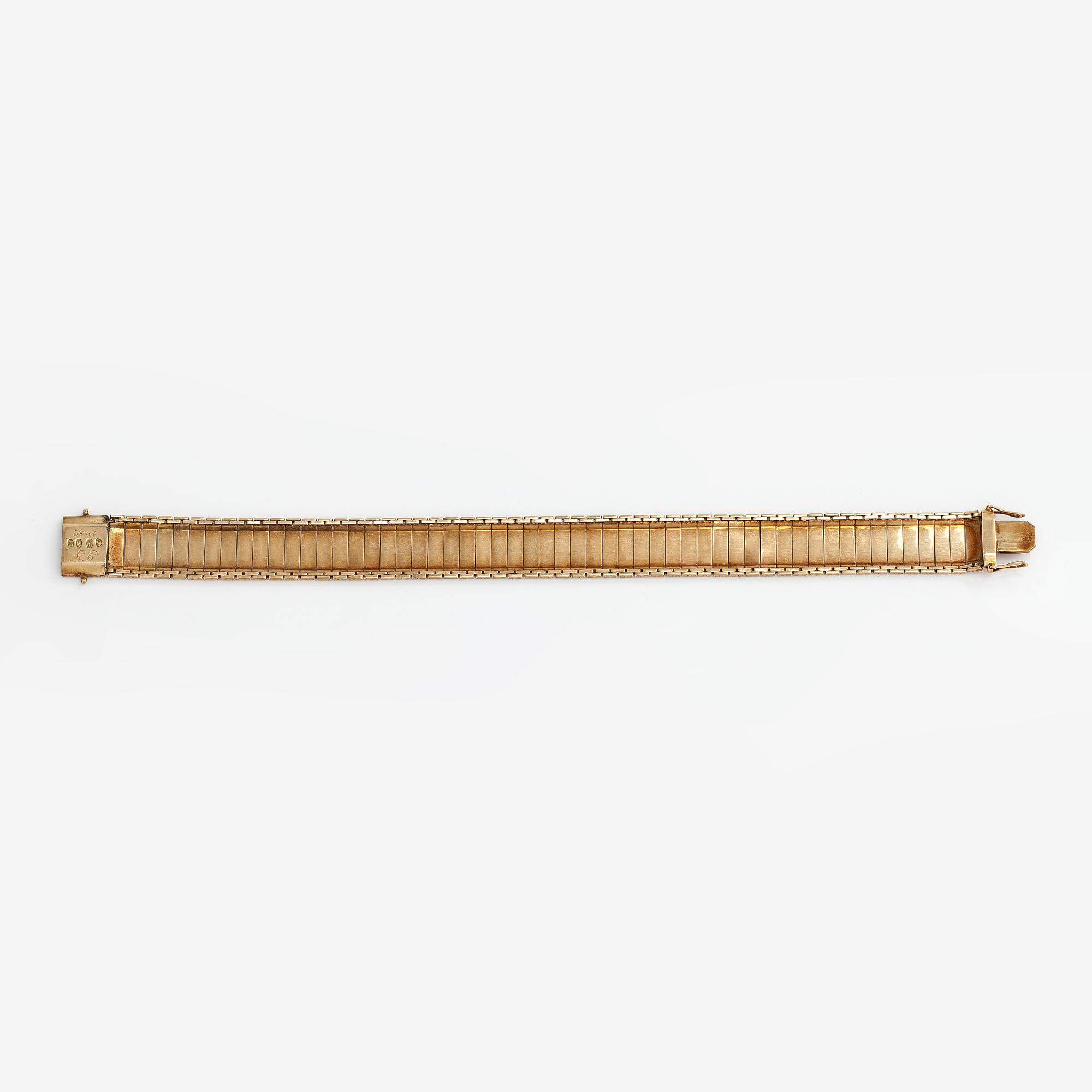 A 14K gold bracelet. L. Gunnari, Helsinki 1929.