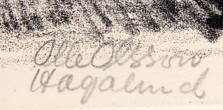 OLLE OLSSON HAGALUND, litografi, sign o numr 13/15.