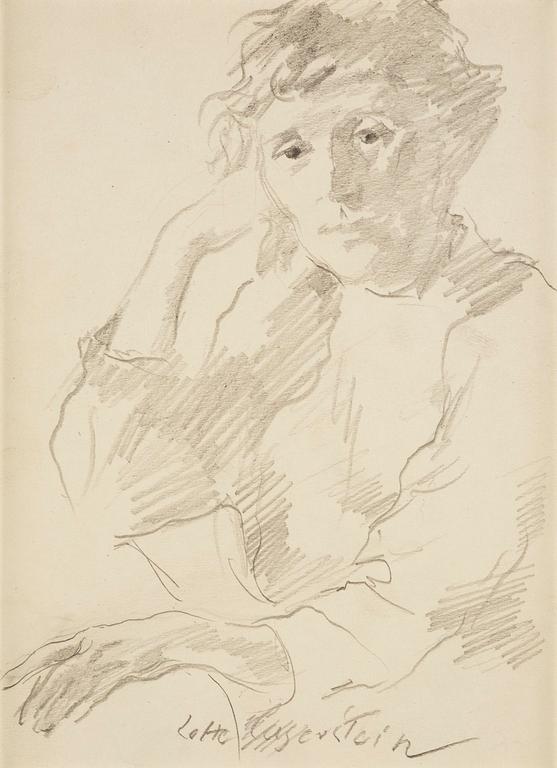 Lotte Laserstein, Traute is leaning on her hand.