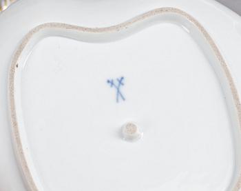 PARTI PORSLIN, 9 delar, Meissen, 1900-talets första hälft.