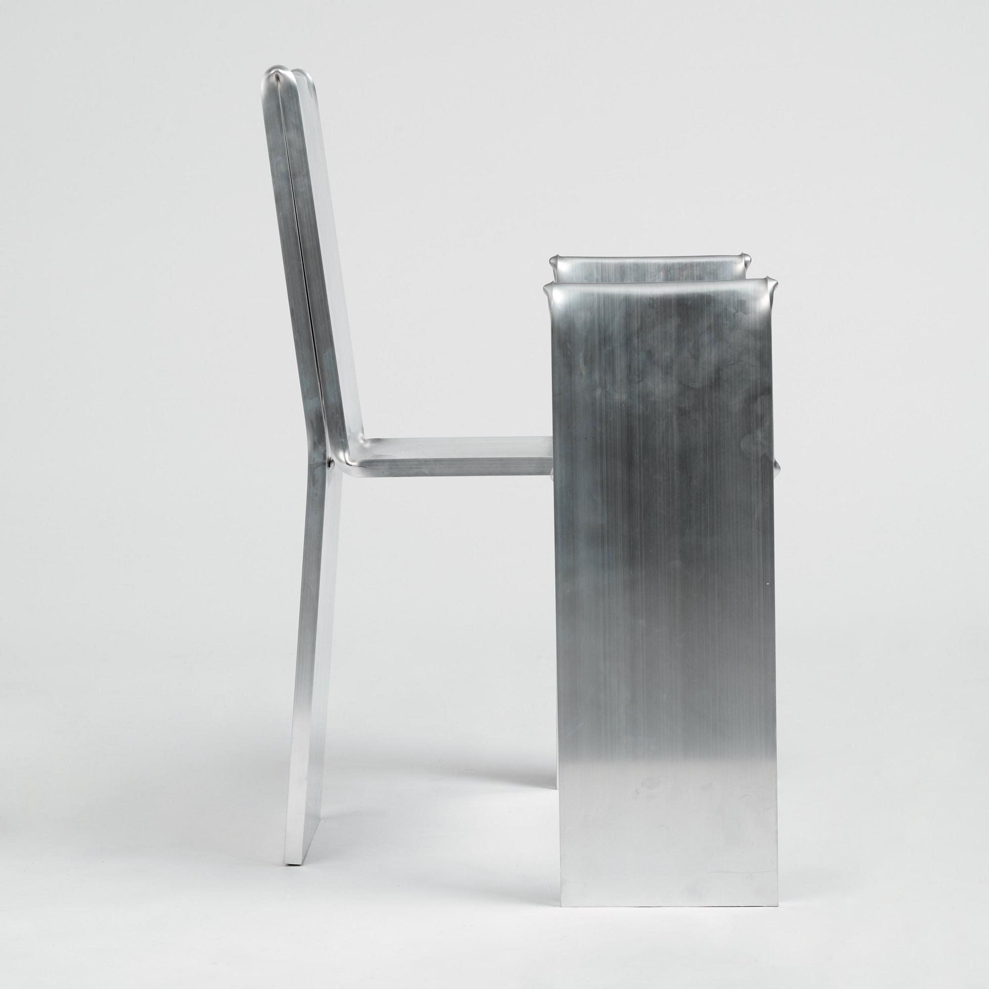 David Taylor, stol, unik, "Aluminium Chair", egen studio, Sverige 2021.