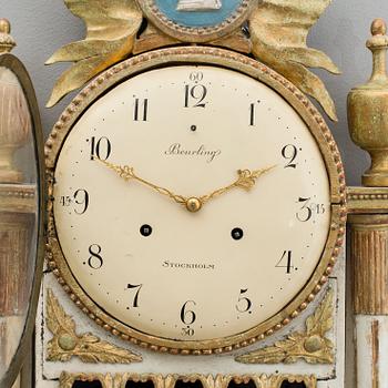 A late Gustavian wall clock by Per Henrik Beurling. (Stockholm 1783-1806).