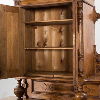 A late 19th century oak cabinet.