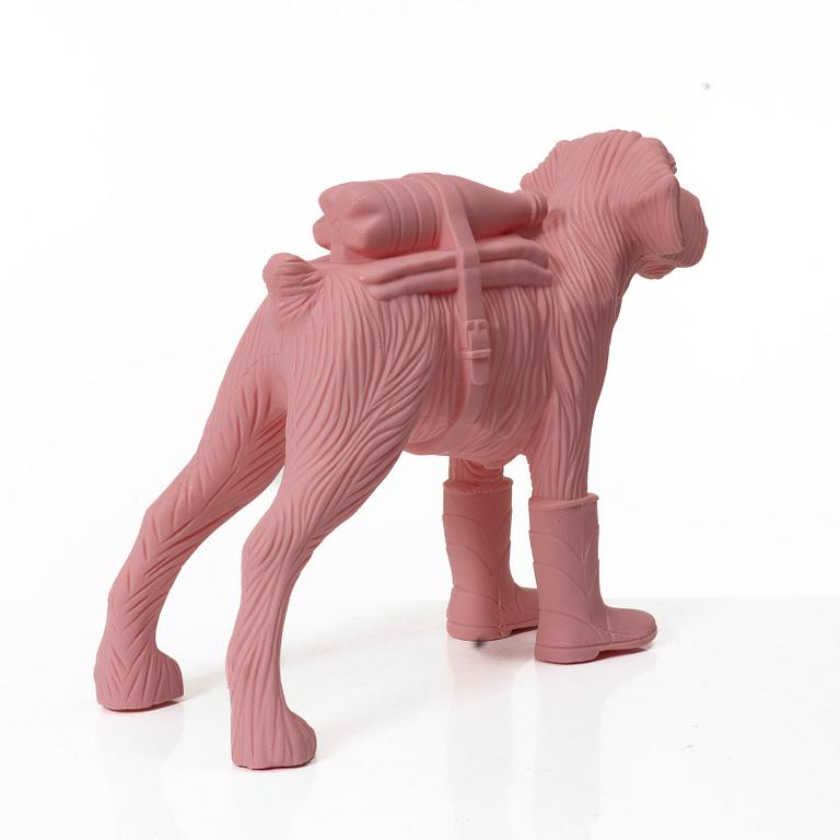 William Sweetlove, "Cloned Schnauzer with water bottle". (Pink).