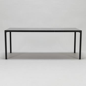 A black glass coffee table, second half of the 20th century.
