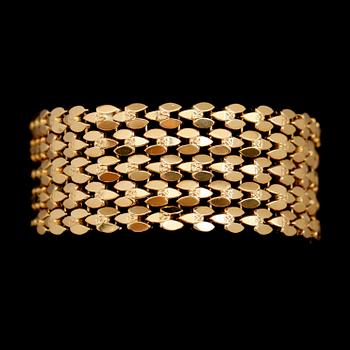 ARMBAND, 18 k guld, fantasilänk, vikt ca 55 g.