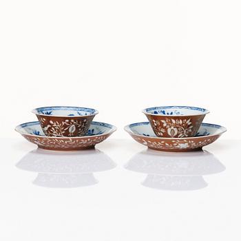 Servisdelar, fem delar. Qingdynastin, Kangxi (1662-1722).