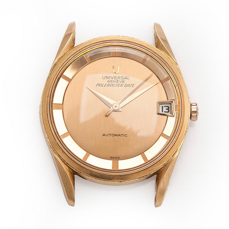 Universal, Polerouter Date, rannekello, 34 mm.