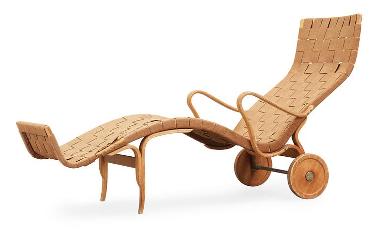 A Bruno Mathsson lounge chair, Firma Karl Mathsson, Värnamo, Sweden 1950's.