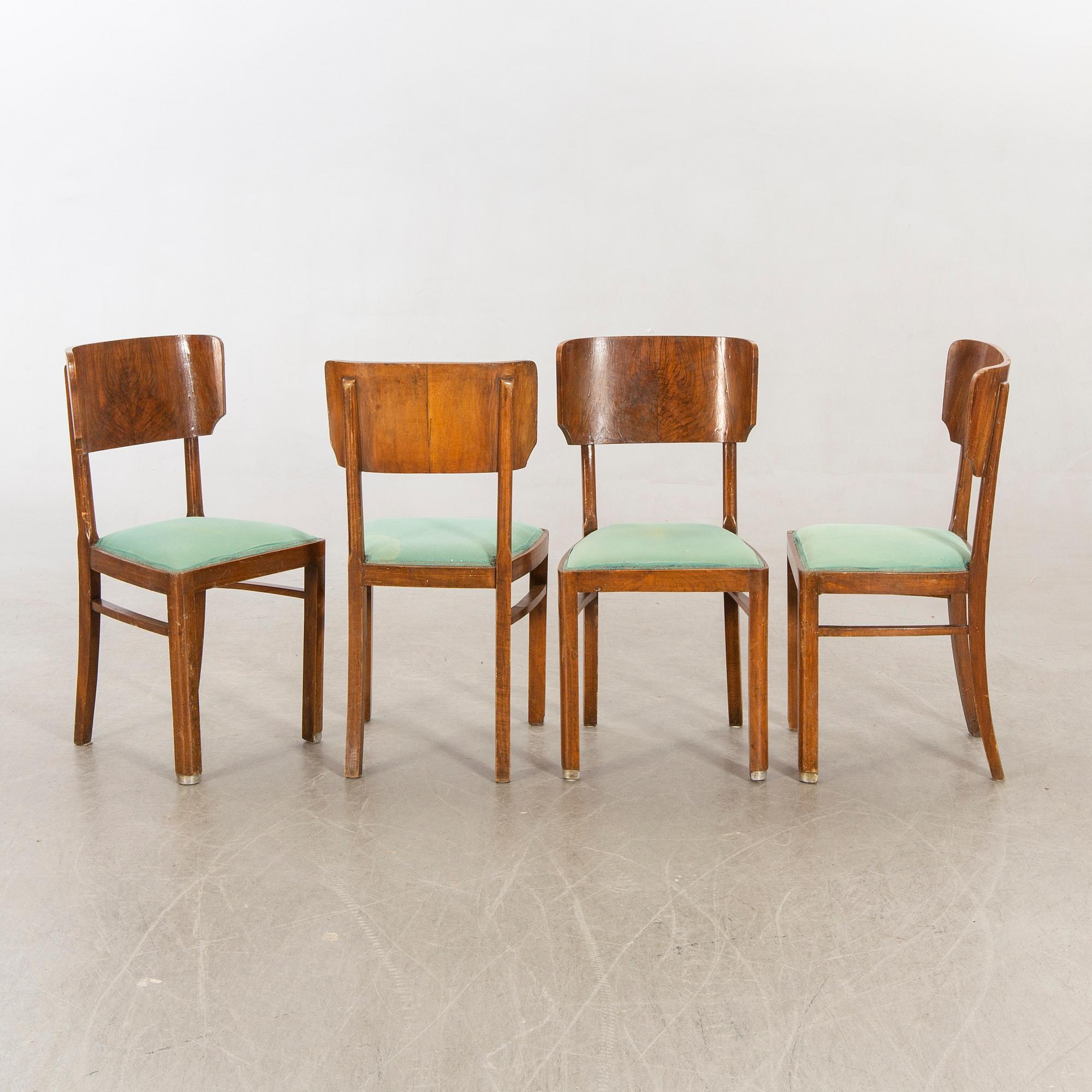 Stolar 4 st Art deco Italien 1930/40-tal.