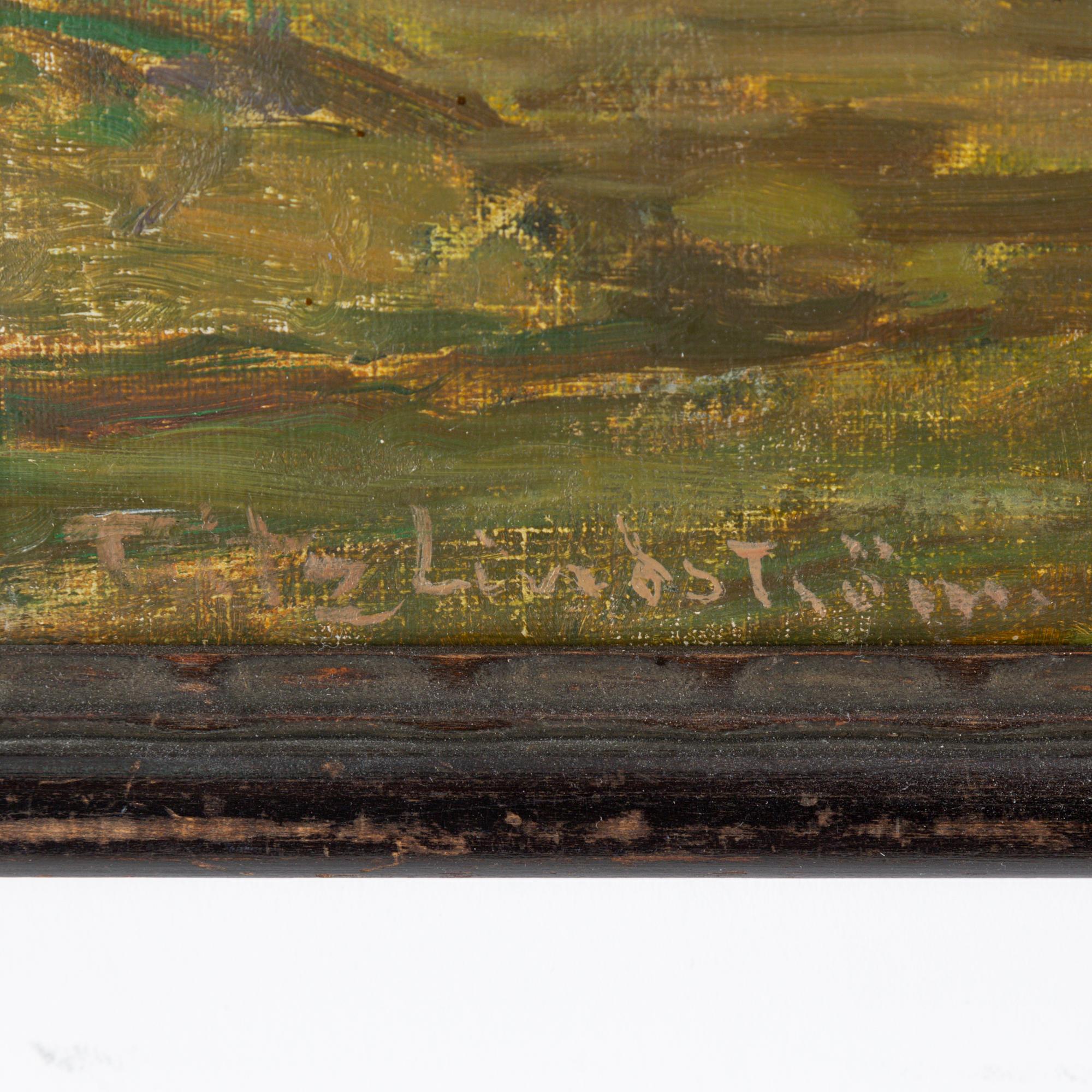 FRITZ LINDSTRÖM, oil on canvas/paper panel, signed.