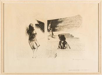 OLA BILLGREN, litografi, signerad och numrerad 64/450. Utgiven av Svenska Rederiaktiebolaget Öresund.