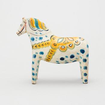 A painted folk art dala horse first half of the 20th century.