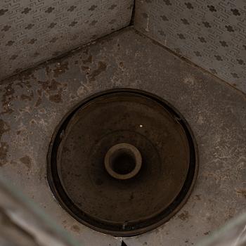 LYKTA, mässing och glas, 1800-tal.