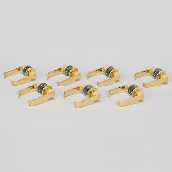 Timo Sarpaneva, seven pairs of 'Vaippa' door handles, manufacturer Primo 1960s.