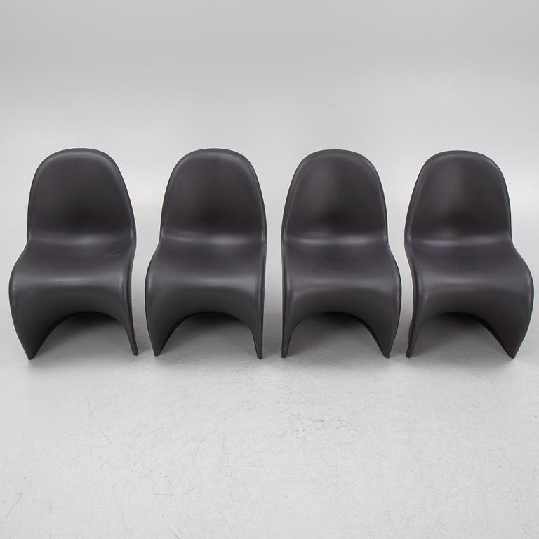 Verner Panton, stolar, 4 st, "Panton Chair", Vitra.