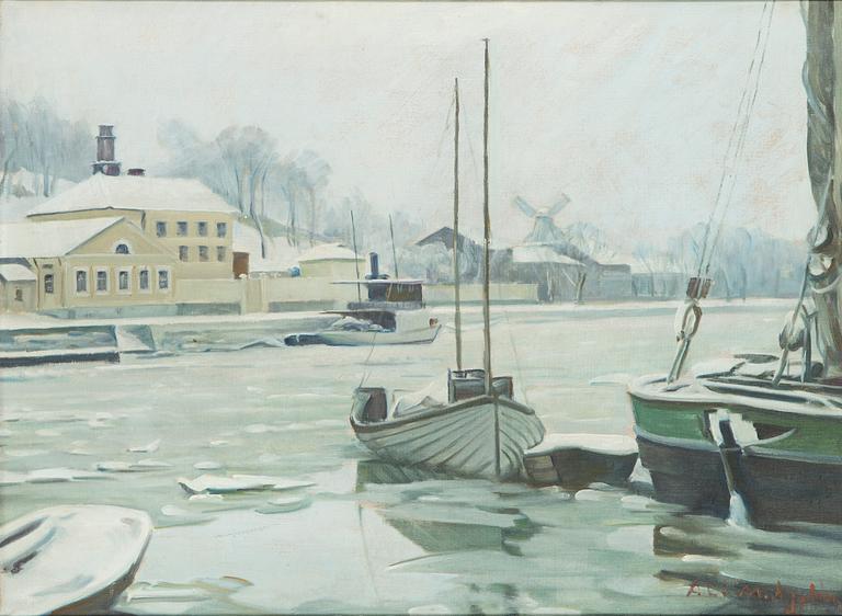 Ali Munsterhjelm, Wintery Aura River.