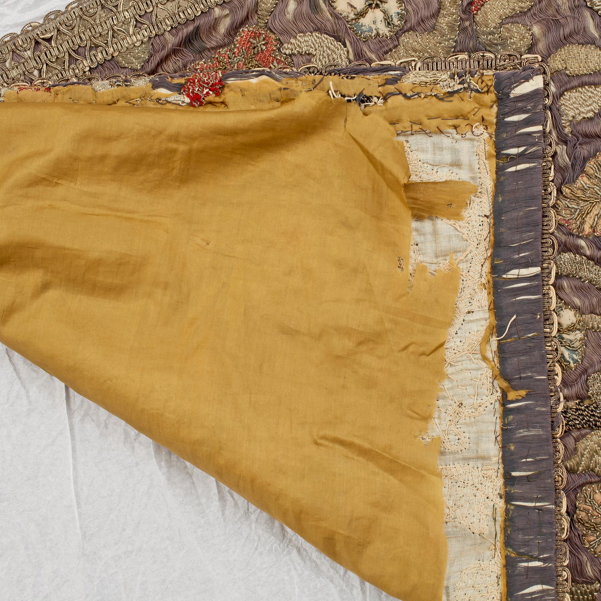 BRODERI, antik, Turkisk, ca 145x53 cm.