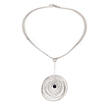 373. BENT GABRIELSEN, a sterling necklace with a pendant, by Georg Jensen, Copenhagen post 1964.