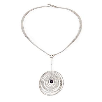 BENT GABRIELSEN, a sterling necklace with a pendant, by Georg Jensen, Copenhagen post 1964.