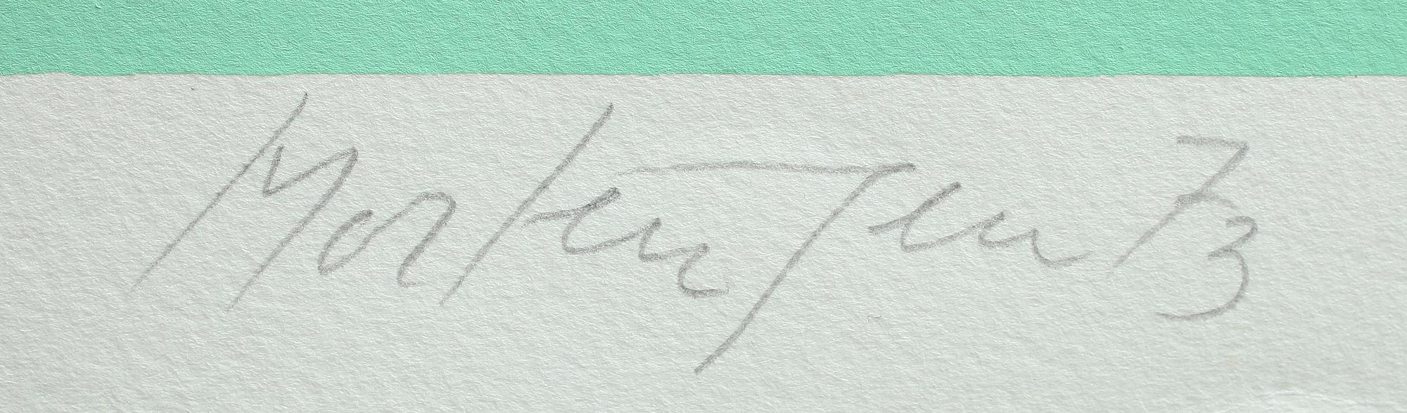 RICHARD MORTENSEN, färgseriegrafier, 2 st, numr 51/75 sign o dat 73.