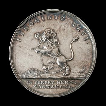 Kungens död 1718 och begravning i Riddarholmskyrkan 1719.