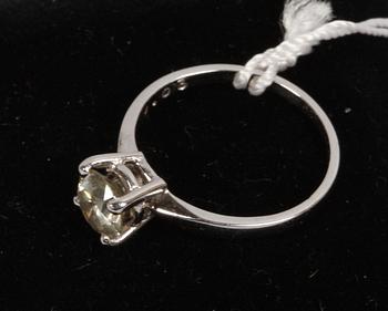 ENSTENSRING, vitguld med diamant 1,03ct. Ca /Cape/ IS-SI.