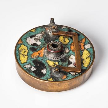 Vattendroppare/miniatyrkanna, cloisonné. Qingdynastin,