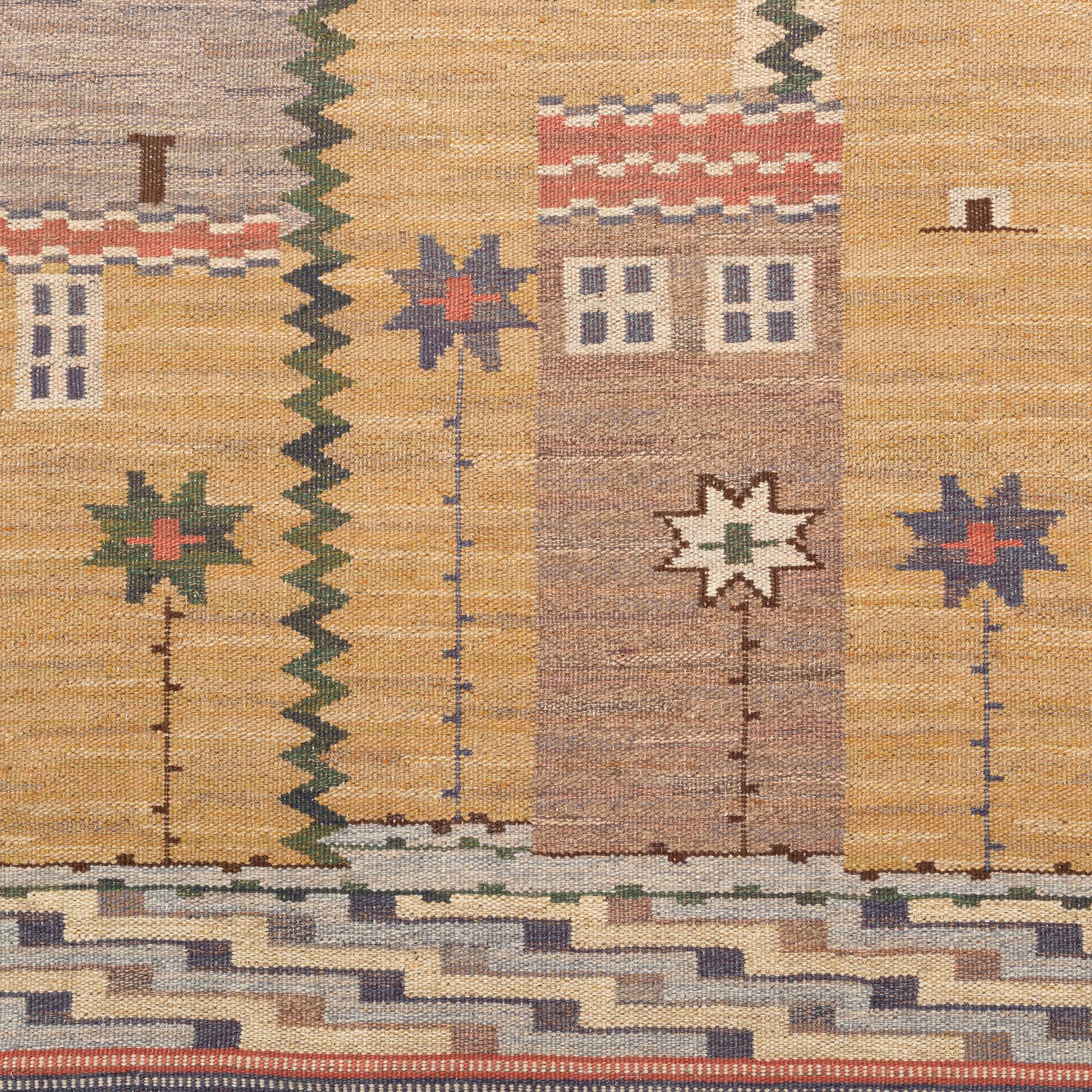 Märta Måås-Fjetterström, draperi, "Perugia", rölakan, ca 247 x 150 cm, signerad MMF.