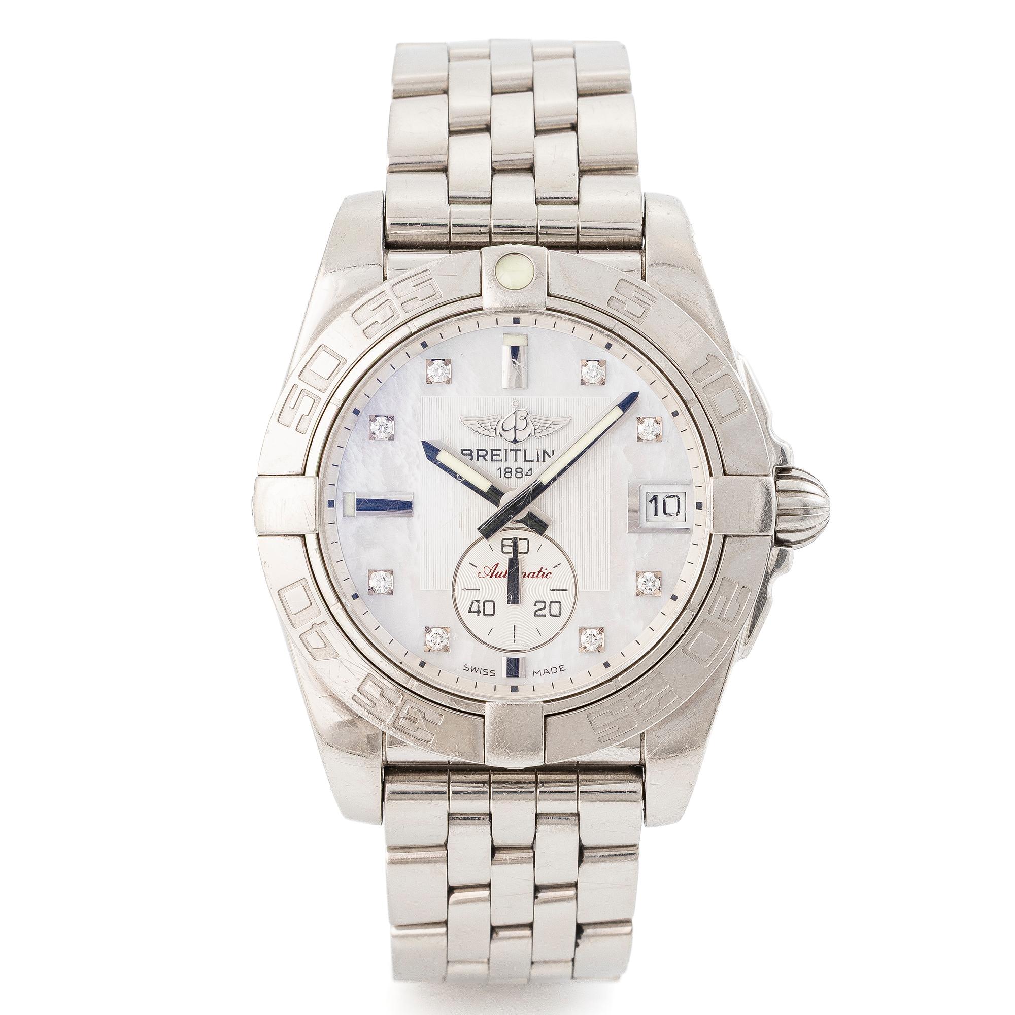 Breitling, Galactic 36, "Mother Of Pearl diamond Dial", armbandsur, 36 mm.