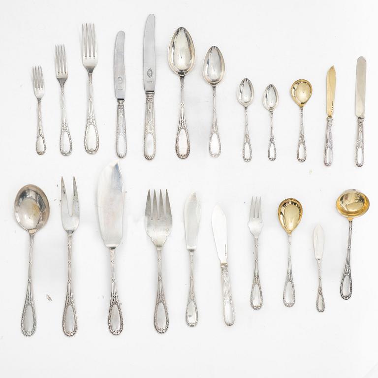 C.G. Hallberg, A Swedish silver cutlery set, model "Louis XVI", Stockholm 1911-1917 (178 pieces).