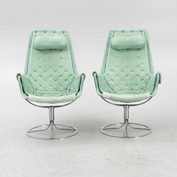 Bruno Mathsson, fåtöljer, ett par, "Jetson", Dux, 1900-talets slut.