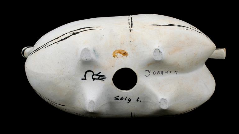 FIGURINER, 2st, stengods, "Springare", Stig Lindberg, Gustavsberg, sign.