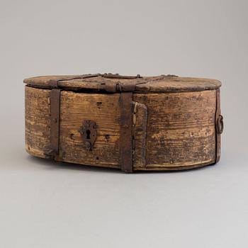 A first half of the 19th century wooden box.