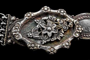 BÄLTE, silver, trol Turkiet, 1800/1900-tal. Vikt 360 g.