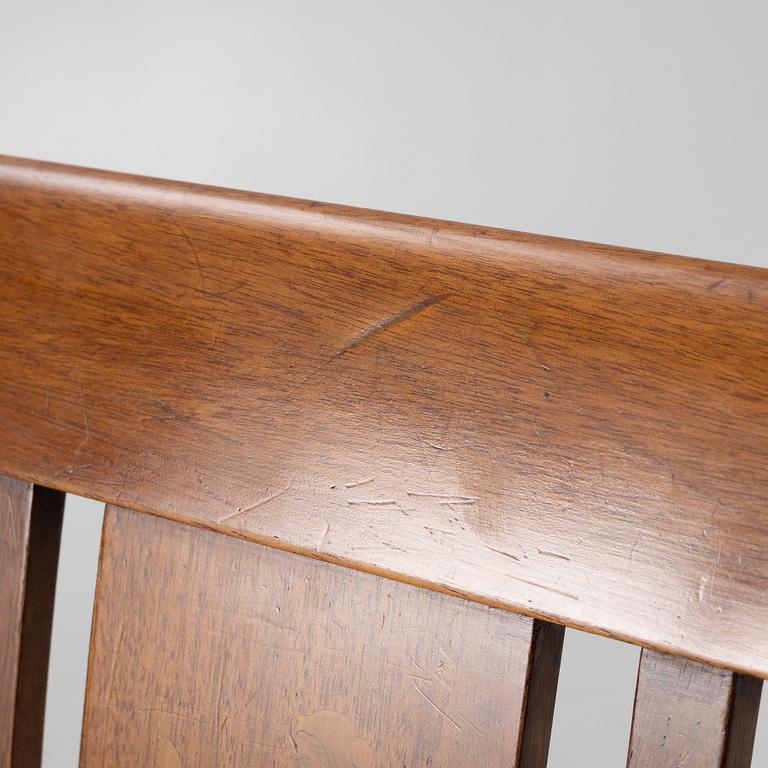 Karmstolar, ett par, empire, Sydsverige, 1800-talets första hälft.