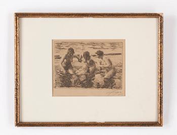 Anders Zorn, "Mot strömmen".