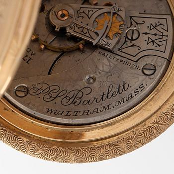 Waltham, pocket watch, hunter, 56.5 mm.