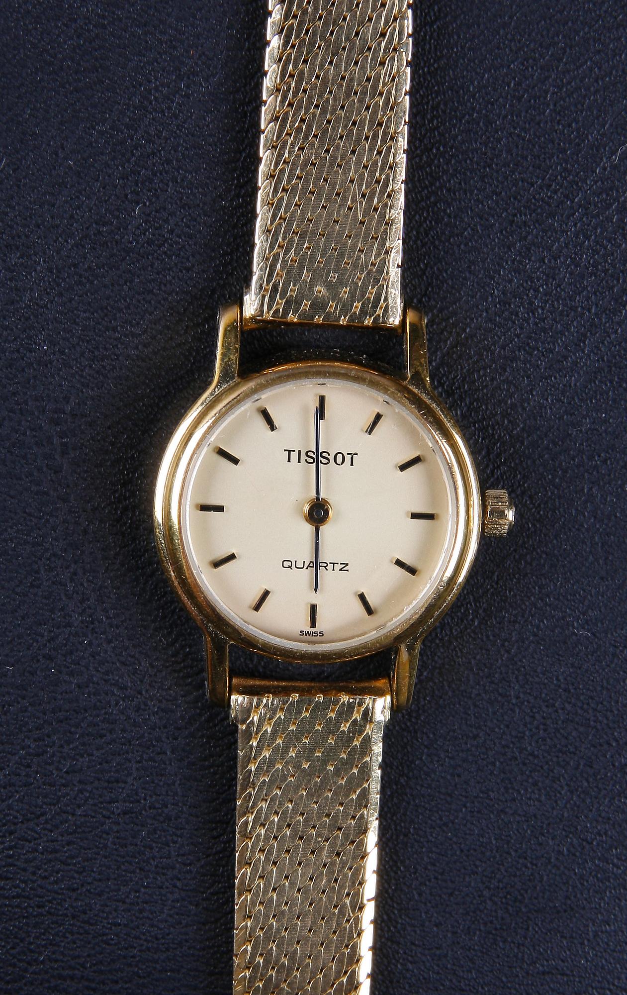 DAMARMBANDSUR, Tissot. Armband guld 18k. Tot vikt 25 gram.